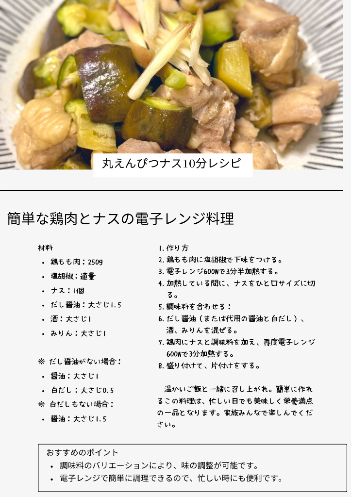 茄子の電子レンジ料理